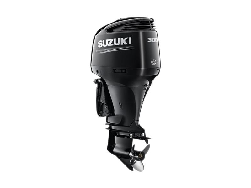 Brand-new black Suzuki 300 hp outboard motor